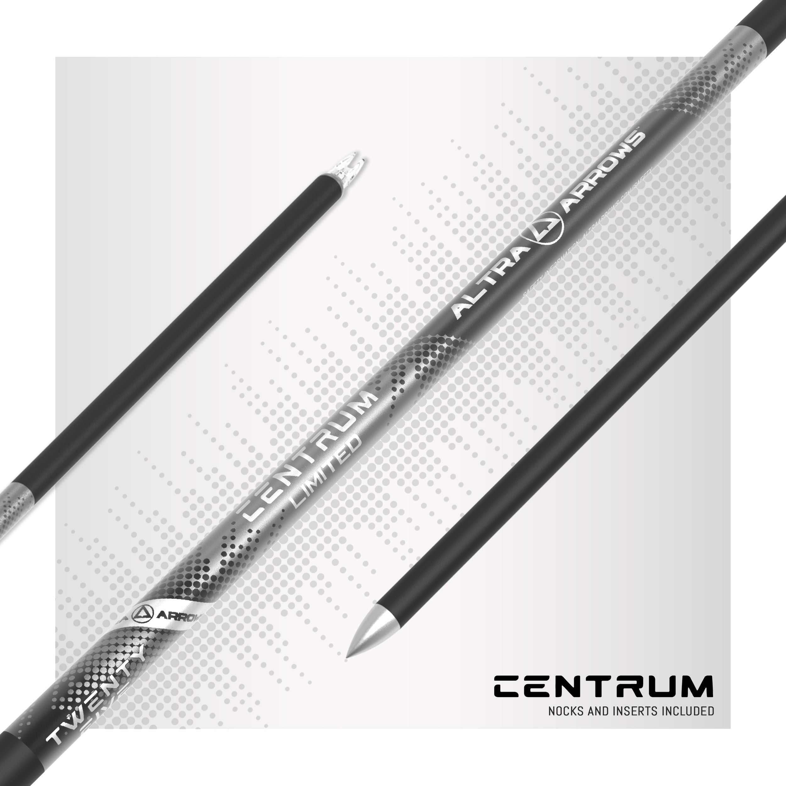Lot de 12 épines Altra Arrows Centrum Limited 204 Fletched 350 neuves Lot de 12 épines Altra Arrows Centrum Limited 204 Fletched 350 neuves